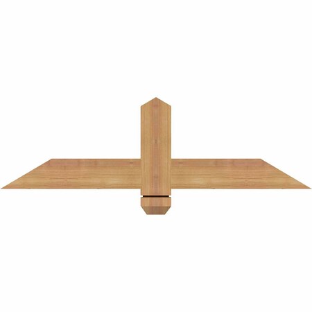 Ekena Millwork Eugene Smooth Timber Gable Bracket, Western Red Cedar, 36"W x 10"H x 1 1/2"D x 3 1/2"F, 7/12 Pitch GBW036X10X0204EUG00SWR